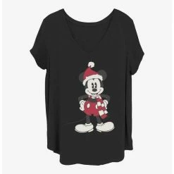 Best Pirce 🎉 Disney Mickey Mouse Mickey Hat 👧 Girls T-Shirt Plus Size ⭐