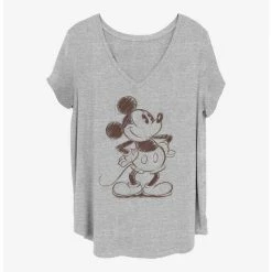 Hot Sale 🎁 Disney Mickey Mouse Mickey Sketch 👧 Girls T-Shirt Plus Size 🛒