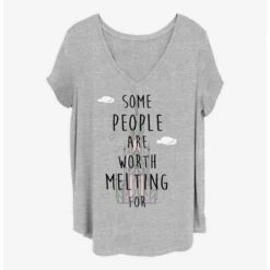 Discount 🎁 Disney Frozen Melting Snow 👧 Girls T-Shirt Plus Size ❤️