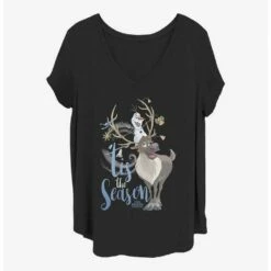 Hot Sale 🧨 Disney Frozen Olaf Season 👧 Girls T-Shirt Plus Size 👏