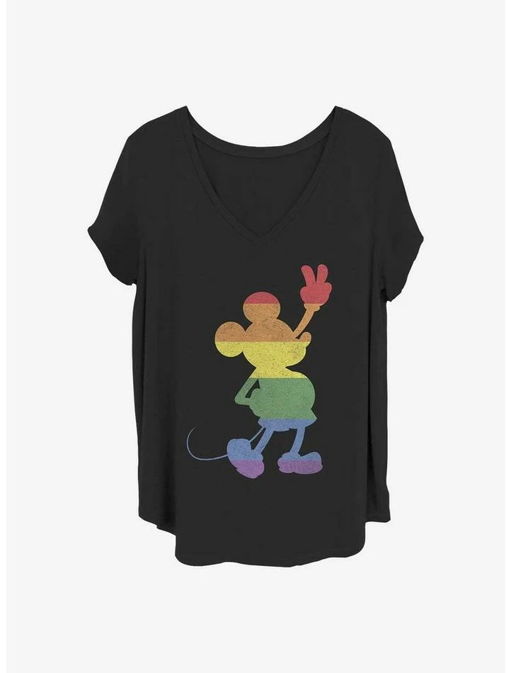 Cheapest โค๏ธ Disney Mickey Mouse Pride Mickey ๐ง Girls T-Shirt Plus Size ๐ฅฐ