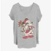 Discount 💯 Disney Mickey Mouse Santa Mickey 👧 Girls T-Shirt Plus Size 🔥