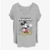 Best Pirce 🎉 Disney Mickey Mouse Sketchbook 👧 Girls T-Shirt Plus Size 😀