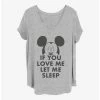 Cheap 🌟 Disney Mickey Mouse Let Me Sleep 👧 Girls T-Shirt Plus Size 🥰