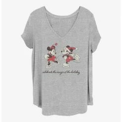 Brand new 💯 Disney Mickey Mouse Vintage Holiday Skaters 👧 Girls T-Shirt Plus Size 👍