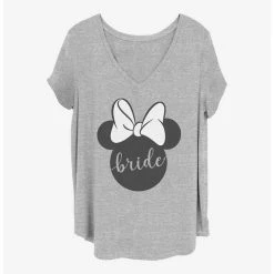 Best Sale ⭐ Disney Minnie Mouse Bow Bride 👧 Girls T-Shirt Plus Size 🔔