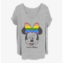 Flash Sale 🎁 Disney Minnie Mouse Love Wins 👧 Girls T-Shirt Plus Size 🛒