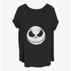 Deals 🎉 The Nightmare Before 🎄 Christmas Big Face Jack 👧 Girls T-Shirt Plus Size 🧨