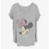 Wholesale 🤩 Disney Minnie Mouse Minnie Big Face Distressed 👧 Girls T-Shirt Plus Size 😍