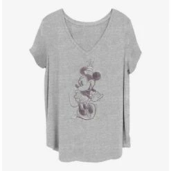 Best Sale 😍 Disney Minnie Mouse Minnie Sketch 👧 Girls T-Shirt Plus Size ⭐