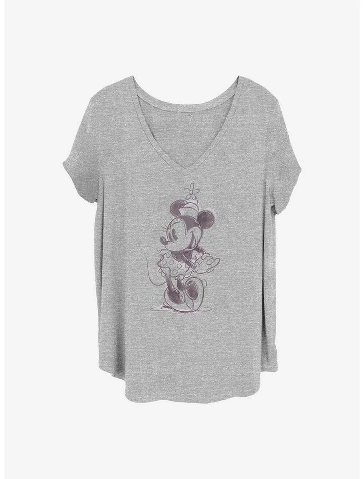 Best Sale ๐ Disney Minnie Mouse Minnie Sketch ๐ง Girls T-Shirt Plus Size โญ