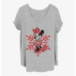 Discount 🤩 Disney Minnie Mouse Minnie Snowflake 👧 Girls T-Shirt Plus Size ⌛