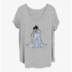Deals ⌛ Disney Winnie The Pooh Basic Sketch Eeyore 👧 Girls T-Shirt Plus Size 🔥