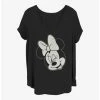 Deals 🥰 Disney Minnie Mouse Minnie Wink 👧 Girls T-Shirt Plus Size 🧨