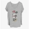 Outlet 👍 Disney Minnie Mouse Vintage Minnie 👧 Girls T-Shirt Plus Size 🎉