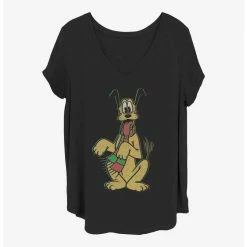 Best Sale 😉 Disney Pluto Holiday Colors 👧 Girls T-Shirt Plus Size 🌟