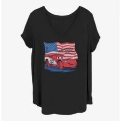 Buy 😀 Disney Pixar Cars Lightning Flag 👧 Girls T-Shirt Plus Size 🔔