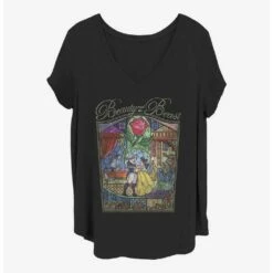 Best Pirce 👍 Disney Beauty and the Beast Beauty Story 👧 Girls T-Shirt Plus Size 😍