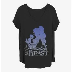 Coupon ✨ Disney Beauty and the Beast Belle Silhouette 👧 Girls T-Shirt Plus Size 🧨