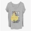Outlet 😉 Disney Beauty and the Beast Dancing Beauty 👧 Girls T-Shirt Plus Size 👏