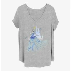 Outlet 😉 Disney Cinderella Sketch 👧 Girls T-Shirt Plus Size 👍