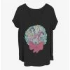 Promo 😉 Disney Princesses Holiday Wreath 👧 Girls T-Shirt Plus Size 🤩