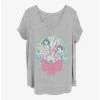 Top 10 🎁 Disney Princesses Holiday Wreath 👧 Girls T-Shirt Plus Size 🎉