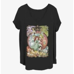 Cheapest 🥰 Disney Princesses Princess Power 👧 Girls T-Shirt Plus Size 🎁