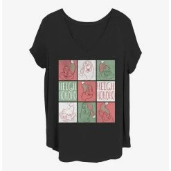 Promo ✨ Disney Princesses Santa Squares 👧 Girls T-Shirt Plus Size 🥰