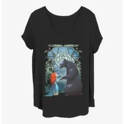 Discount 🎉 Disney Pixar Brave Merida Bear 👧 Girls T-Shirt Plus Size 🥰
