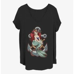 Best reviews of 💯 Disney The Little Mermaid Anchor 👧 Girls T-Shirt Plus Size 🥰