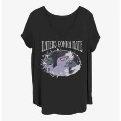 Hot Sale 🤩 Disney The Little Mermaid Haters Gonna Hate 👧 Girls T-Shirt Plus Size 😉