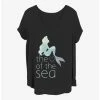 Outlet 🔥 Disney The Little Mermaid Heart Of The Sea 👧 Girls T-Shirt Plus Size 🛒
