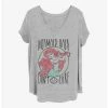 Best Pirce 🎉 Disney The Little Mermaid Mermaid Hair 👧 Girls T-Shirt Plus Size 🌟