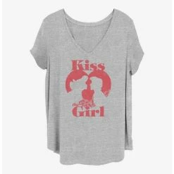 Best Sale 😀 Disney The Little Mermaid Kiss The Girl 👧 Girls T-Shirt Plus Size ✔️