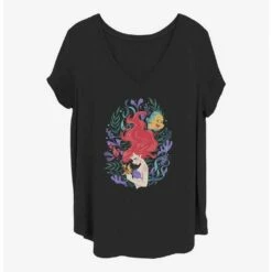 Best Pirce 🤩 Disney The Little Mermaid Leafy Ariel 👧 Girls T-Shirt Plus Size ✔️