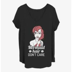 Cheapest ✔️ Disney The Little Mermaid Mermaid Hair 👧 Girls T-Shirt Plus Size 🥰