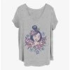Best Pirce ✨ Disney Mulan Floral Mulan 👧 Girls T-Shirt Plus Size ✨