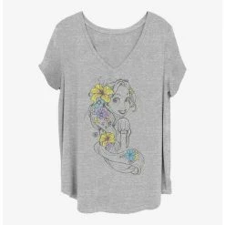 Discount 😍 Disney Tangled Rapunzel Sketch 👧 Girls T-Shirt Plus Size 🔥