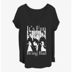 New 🔔 Disney Villains Bad Fun 👧 Girls T-Shirt Plus Size 🎉
