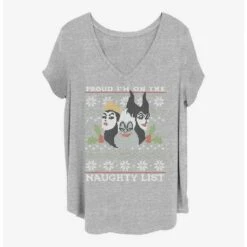 Flash Sale 😍 Disney Villains Naughty And Proud 👧 Girls T-Shirt Plus Size 👏