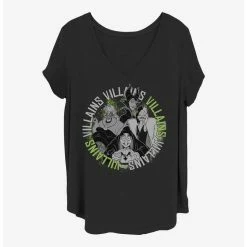 New ❤️ Disney Villains Villain Friends 👧 Girls T-Shirt Plus Size ✨