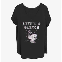 Best Sale ⌛ Disney Wreck-It Ralph Glitch Life 👧 Girls T-Shirt Plus Size 😉