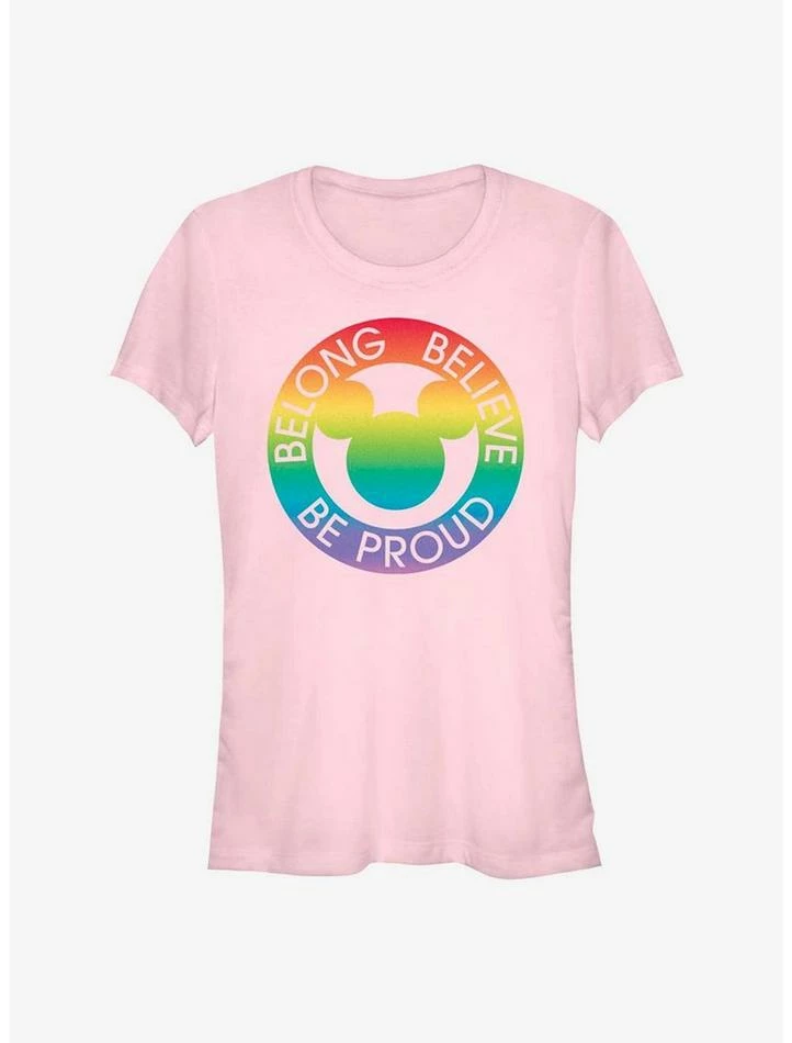 Best Sale ๐ Disney Mickey Mouse Belong Believe Pride T-Shirt โค๏ธ