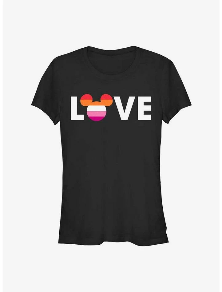 Promo 😀 Disney Mickey Mouse Lesbian Love Pride T-Shirt 💯