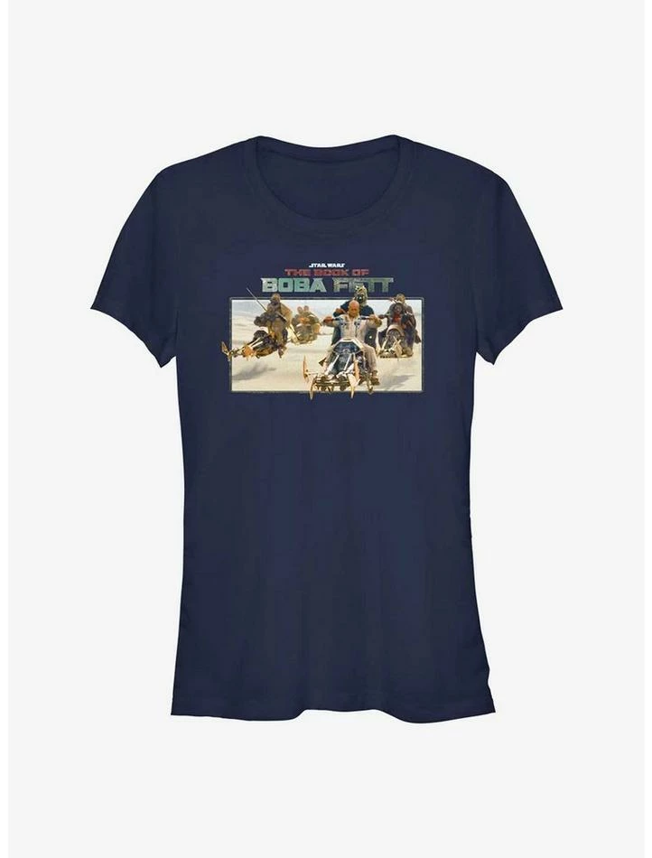 Best deal โ๏ธ Star Wars The Book of Boba Fett Speeder Bike Pursuit ๐ง Girls T-Shirt ๐