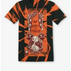 Flash Sale 🧨 The Nightmare Before 🎅 Christmas Band Tie-Dye Boyfriend Fit 👧 Girls T-Shirt Plus Size ⌛