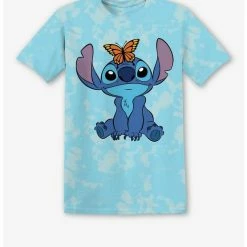 Best deal 🛒 Disney Lilo & Stitch Butterfly Tie-Dye Boyfriend Fit 👧 Girls T-Shirt ⌛