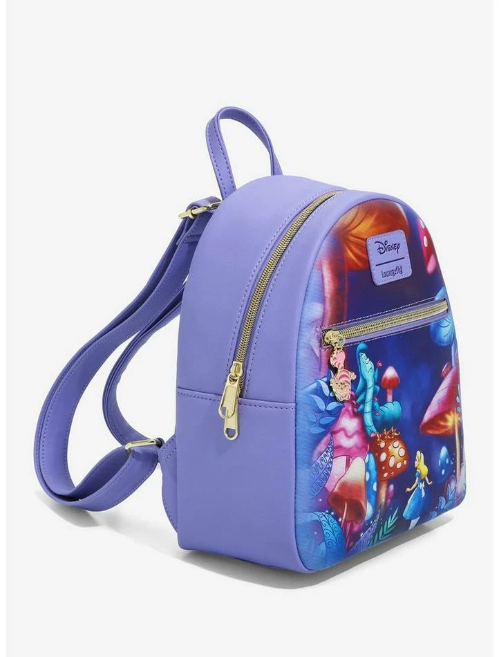 Brand new ❤️ Loungefly Disney Alice In Wonderland Mushroom Caterpillar Mini 🎒 Backpack 👏 - Image 2