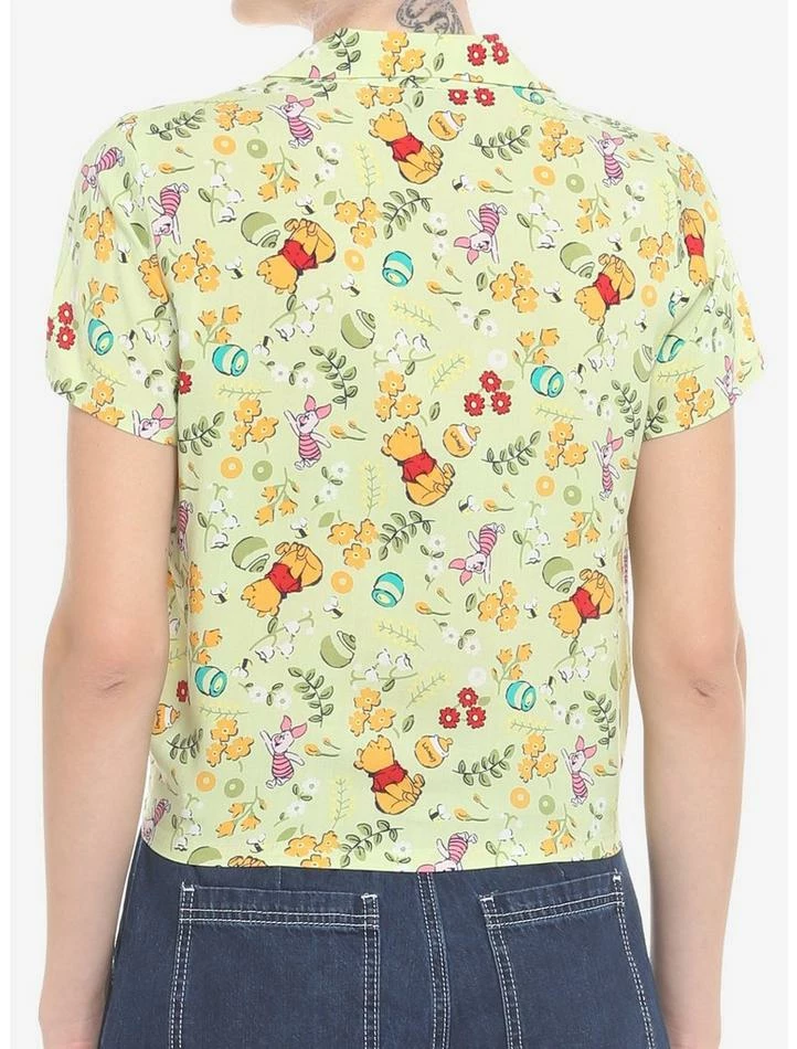 Top 10 🎉 Disney Winnie The Pooh Cottagecore Floral Tie-Front 👧 Girls Woven Button-Up ⌛ - Image 3